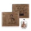 Amsgedhie Personalized Dad Birthday Gift Mens Photo Wallets Leather Custom 1-5 Name Wallet Dad Wallet with Kids Names Fist Bump Mens Wallet (Brown 1#, 6 Name) view 4