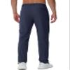 TACVASEN Men's Work Pants Lightweight Quick Dry Water Resistant Stretch Pants Hiking Fishing with Zipper Pocket Navy view 2