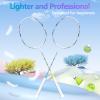 Professional Carbon Fiber Badminton Rackets Badminton Racquet for Backyards Gym(2/4 Packs) view 4