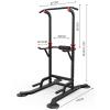 NaKeah Power Tower Dip Station Pull Up Bar Workout Multi-Function Adjustable Height Strength Training Equipment for Home Gym,White view 4