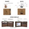 Amsgedhie Personalized Dad Birthday Gift Mens Photo Wallets Leather Custom 1-5 Name Wallet Dad Wallet with Kids Names Fist Bump Mens Wallet (Brown 2#, 5 Name) view 2
