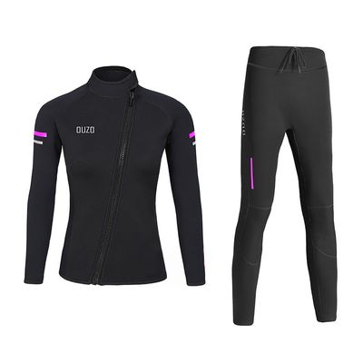 WYYHAA 1.5MM Neoprene Two Piece Wetsuit, Neoprene Surfing Bodyboarding Diving Suit for Men Women Snorkeling Scuba Diving,Women,XS