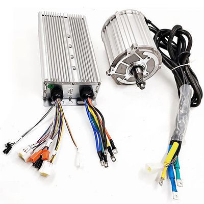 ZHOZHUT 2000W Electric Tricycle Rickshaw Motor Kit 60V / 72V Electric Tricycle Permanent Magnet Synchronous Motor with 9-Hole Waterproof Plug Controller, 5 Hole 16 Gear Motor,2000w,72V