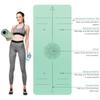 Yoga Mat Non Slip TPE Thick Yoga Mat with Alignment Mark, Large Size 72"L x 32"W x 0.32"Th or 0.24"Th, Anti-Tear Exercise & Fitness Mat for Yoga, Pilates & Floor Workouts (Green Black, Thickness-8mm) view 2