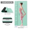 Yoga Mat Non Slip TPE Thick Yoga Mat with Alignment Mark, Large Size 72"L x 32"W x 0.32"Th or 0.24"Th, Anti-Tear Exercise & Fitness Mat for Yoga, Pilates & Floor Workouts (Green Black, Thickness-8mm) view 3
