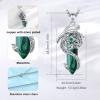 AEONSLOVE Malachite Dragon Necklace for Women & Men - Healing Crystal Pendant, Spiritual Jewelry, Green Crystal Talisman view 2