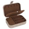 Hatori Travel Jewelry Box, PU Leather Small Jewelry Organizer for Women Girls, Portable Mini Travel Case Display Storage Holder Boxes for Stud Earrings, Rings, Necklaces, Bracelets (Brown) view 1