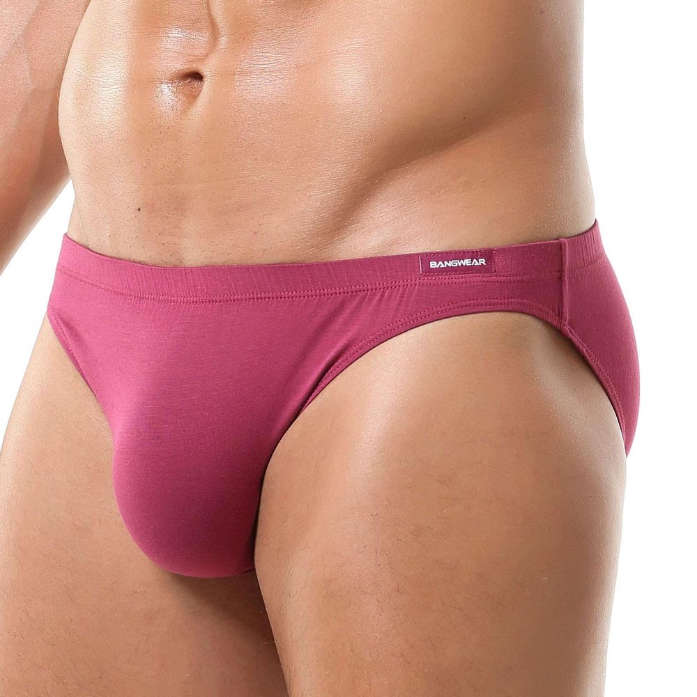 BANGWEAR Unpack Bikini Mens Brief Modal Underwear Burgundy
