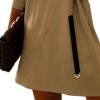 Women's Long Sleeve Tunic Dresses Long Pullover Hooded Sweatshirt Mini Dress Casual Oversized Hoodie with Pocket (XX-Large,Khaki) view 3
