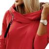Generic Women's Long Sleeve Tunic Dresses Long Pullover Hooded Sweatshirt Mini Dress Casual Oversized Hoodie with Pocket (Medium,Red) view 2