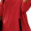 Generic Women's Long Sleeve Tunic Dresses Long Pullover Hooded Sweatshirt Mini Dress Casual Oversized Hoodie with Pocket (Medium,Red) view 3