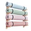 CMYUN Yoga Mat Holder Wood Yoga Mat Wall Mount, Firm Yoga Mat Holder Stand for Resistance Bands, Home Gym Storage for Exercise Equipment, Ease Installation view 1