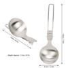 2Pcs 304 Stainless Steel Spoon - Metal Spoon with Foldable Handle - Large Round Spoons, Heat Resistant, Thick Heavy Duty for Camping Cycling Hiking - Kitchen Utensils view 3