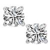 0.3/0.5/1CT Moissanite Stud Earrings, Silver/Rose Gold Color Sparkling Earrings for Women, 925 Sterling Silver Plated 18K White Gold Earrings (silver, 0.5ct) view 2