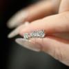 0.3/0.5/1CT Moissanite Stud Earrings, Silver/Rose Gold Color Sparkling Earrings for Women, 925 Sterling Silver Plated 18K White Gold Earrings (silver, 0.5ct) view 4