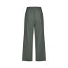Linen Capris for Women Casual Loose Wide Leg Trousers with Pockets Summer Elastic High Waisted Cropped Pants Linen Pants Women Petite Wide Leg Trouser Pants Womens Capri Yoga Pants view 3