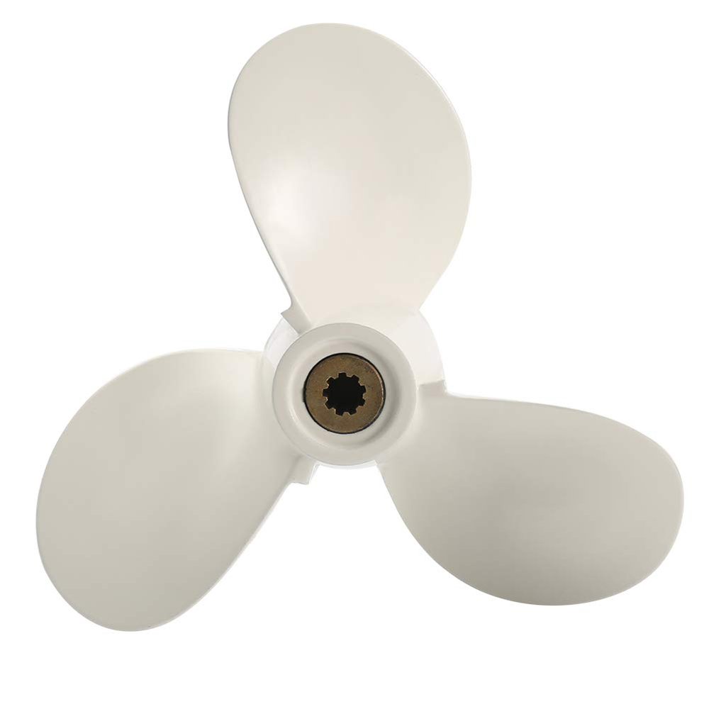 Keenso 3 Blades Outboard Motor Propeller - Sturdy Aluminum 7 1/2 X 8 BA Outboard Propeller, Lightweight Design, Designed for