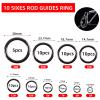ACAGALA Fishing Rod Guide Repair Kit Ceramic Guide Rings Fishing Rod Repair Kit view 3