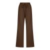 Lastesso Capri Pants for Women Plus Size Linen Pants Women Lightweight Summer Beach High Waist Straight Leg Cotton Outfits with Pockets Boho Lounge Pants view 3