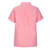 Button Down Shirt Women, Womens Cotton Linen Blouses Short Sleeve Shirts V Neck Collared Button Up Summer Beach Tops view 3