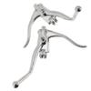 Generic A Pair of Road Brake Levers Handlebrake Bent Drop Bar, as described, Silver view 1