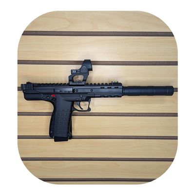 Hammy3DPrints Mount for Keltec CP33 / CMR30 / PMR30 - Slatwall | Pistol Holder Handgun Storage Rack (Facing Left, Store Wall)