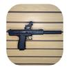 Hammy3DPrints Mount for Keltec CP33 / CMR30 / PMR30 - Slatwall | Pistol Holder Handgun Storage Rack (Facing Left, Store Wall) view 1