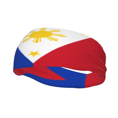 Philippines Flag Sports Headband Workout Sweatband Headbands for Running, Cycling,Yoga,Hairband for Women Men
