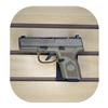 Hammy3DPrints Mount for FN Reflex - Slatwall | Pistol Holder Handgun Storage Rack (Facing Right, Savior Eqpmnt.) view 1