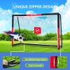 Soccer Goals for Backyard,10x6.5ft Metal Soccer Goal, Outdoor Kids Soccer Goal for All Ages,Soccer net with Zipper Design, Easy Assemble, Weatherproof Foam Padded Goal Post view 4