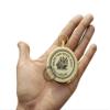 Brass 2 Inch Sundial Compass for Outdoor Activities Camping Hiking with Leather Box (MKJU) view 2