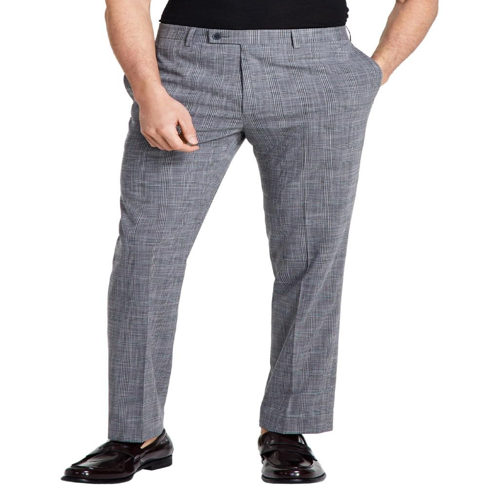 Calvin Klein Mens Slim Fit Mid Rise Dress Pants Gray 38/32