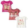 The Children's Place,Baby Girls,and Toddler Assorted Everyday Short Sleeve Graphic T-Shirts,Multipacks,Cowgirl Boots/Western/Dance Girl 3-Pack,3 Years view 1