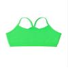 Kurve Girls' Underwear Crop Training Bra, Seamless Racerback Crop Top, UV Protective Fabric UPF 50+ (Made with Love in The USA), Neon Green, Large/X-Large (Ages 12-16) view 1