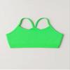 Kurve Girls' Underwear Crop Training Bra, Seamless Racerback Crop Top, UV Protective Fabric UPF 50+ (Made with Love in The USA), Neon Green, Large/X-Large (Ages 12-16) view 2
