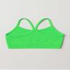 Kurve Girls' Underwear Crop Training Bra, Seamless Racerback Crop Top, UV Protective Fabric UPF 50+ (Made with Love in The USA), Neon Green, Large/X-Large (Ages 12-16) view 3