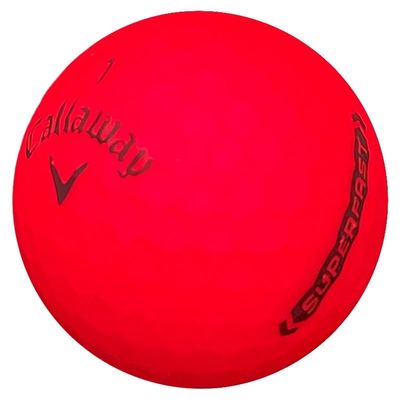 LostGolfBalls.com LostGolfBalls 48 Recycled & Used SuperFast Matte Red Golf Balls for Callaway Golf Balls, SuperFast Red Model, Mint Condition, AAAAA Quality