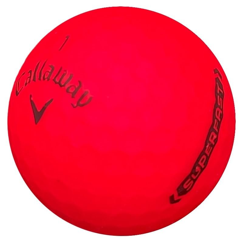 LostGolfBalls.com LostGolfBalls 48 Recycled & Used SuperFast Matte Red Golf Balls for Callaway Golf Balls, SuperFast Red Model, Mint Condition, AAAAA Quality