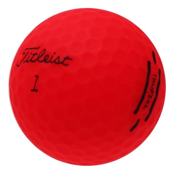 LostGolfBalls 36 Recycled & Used Titleist TruFeel Matte Red Golf Balls - Mint Condition, AAAAA Quality