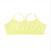 Kurve Girls' Underwear Crop Training Bra, Seamless Racerback Crop Top, UV Protective Fabric UPF 50+ (Made with Love in The USA), Neon Yellow, Medium/Large (Ages 9-14) view 1