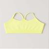 Kurve Girls' Underwear Crop Training Bra, Seamless Racerback Crop Top, UV Protective Fabric UPF 50+ (Made with Love in The USA), Neon Yellow, Medium/Large (Ages 9-14) view 2