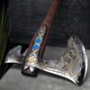 AncientSmithy Kratos Leviathan Axe Metal Replica - Hardened High Carbon Steel Blade - Carved Ashwood Handle - Real Krato Functional Axe view 4
