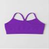 Kurve Girls' Underwear Crop Training Bra, Seamless Racerback Crop Top, UV Protective Fabric UPF 50+ (Made with Love in The USA), Neon Purple, Large/X-Large (Ages 12-16) view 3