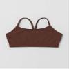 Kurve Girls' Underwear Crop Training Bra, Seamless Racerback Crop Top, UV Protective Fabric UPF 50+ (Made with Love in The USA), Choco, Medium/Large (Ages 9-14) view 2