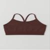 Kurve Girls' Underwear Crop Training Bra, Seamless Racerback Crop Top, UV Protective Fabric UPF 50+ (Made with Love in The USA), Choco, Medium/Large (Ages 9-14) view 3