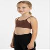 Kurve Girls' Underwear Crop Training Bra, Seamless Racerback Crop Top, UV Protective Fabric UPF 50+ (Made with Love in The USA), Choco, Medium/Large (Ages 9-14) view 4