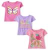 The Children's Place,Baby Girls,and Toddler School Days Short Sleeve Graphic T-Shirts,Multipacks,School Love/Preschool/Butterfly 3-Pack,18 Months,24 Months view 1