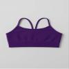 Kurve Girls' Underwear Crop Training Bra, Seamless Racerback Crop Top, UV Protective Fabric UPF 50+ (Made with Love in The USA), Eggplant, Medium/Large (Ages 9-14) view 2