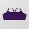 Kurve Girls' Underwear Crop Training Bra, Seamless Racerback Crop Top, UV Protective Fabric UPF 50+ (Made with Love in The USA), Eggplant, Medium/Large (Ages 9-14) view 3