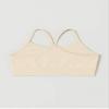 Kurve Girls' Underwear Crop Training Bra, Seamless Racerback Crop Top, UV Protective Fabric UPF 50+ (Made with Love in The USA), Pebble, Medium/Large (Ages 9-14) view 3
